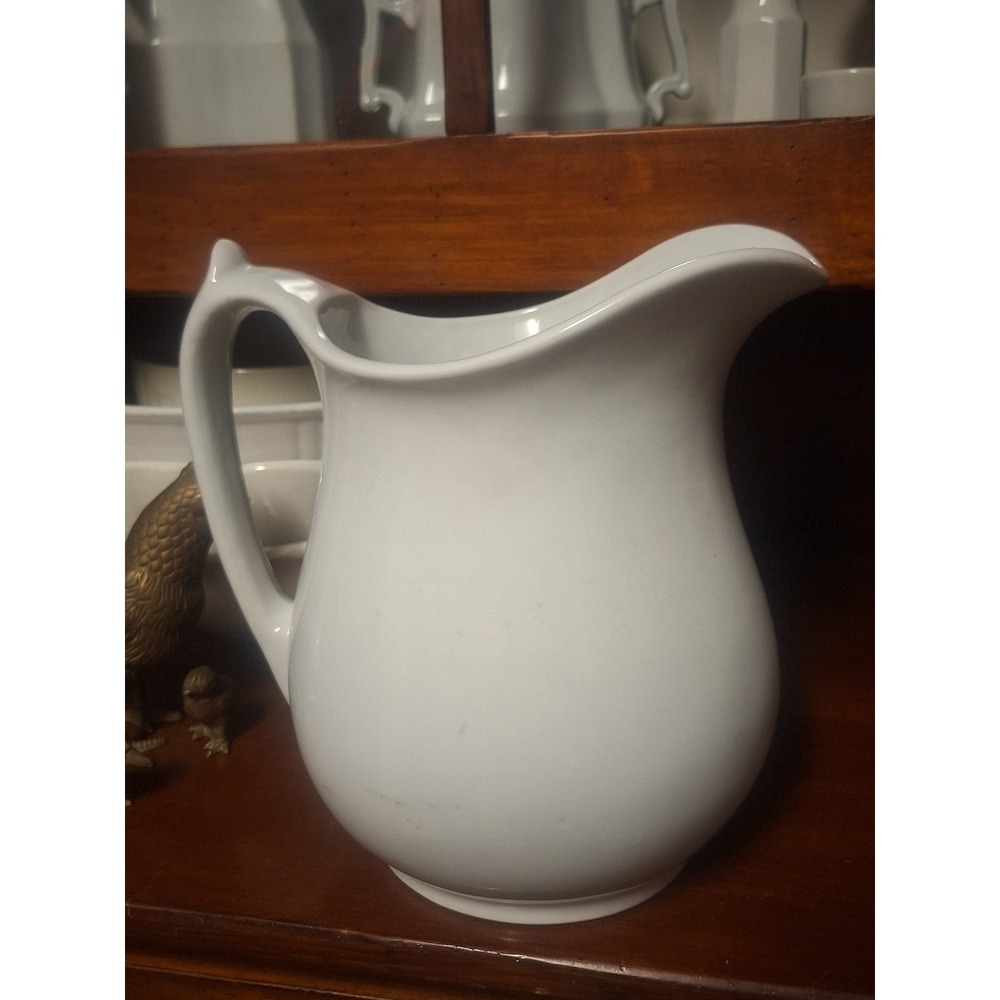 Antique white ironstone J. Wedgwood 9" tall